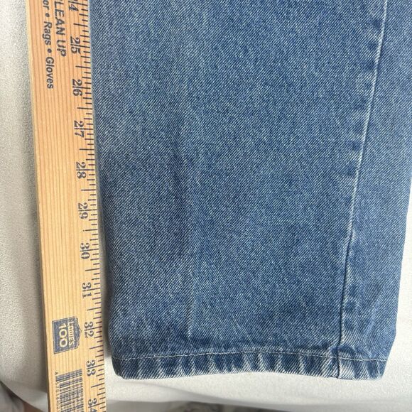 Vintage Boss Jeans Carpenter Mens 28x32 Baggy Skater 90s Y2K Grunge Hip Hop Blue - Picture 12 of 12